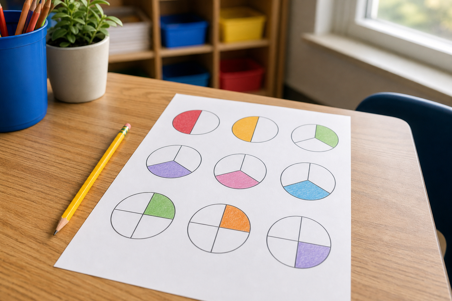 Comparer des Fractions simples en CM1 devient facile