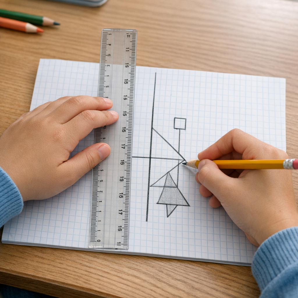 En CM1, tu apprends à compléter une figure par symétrie