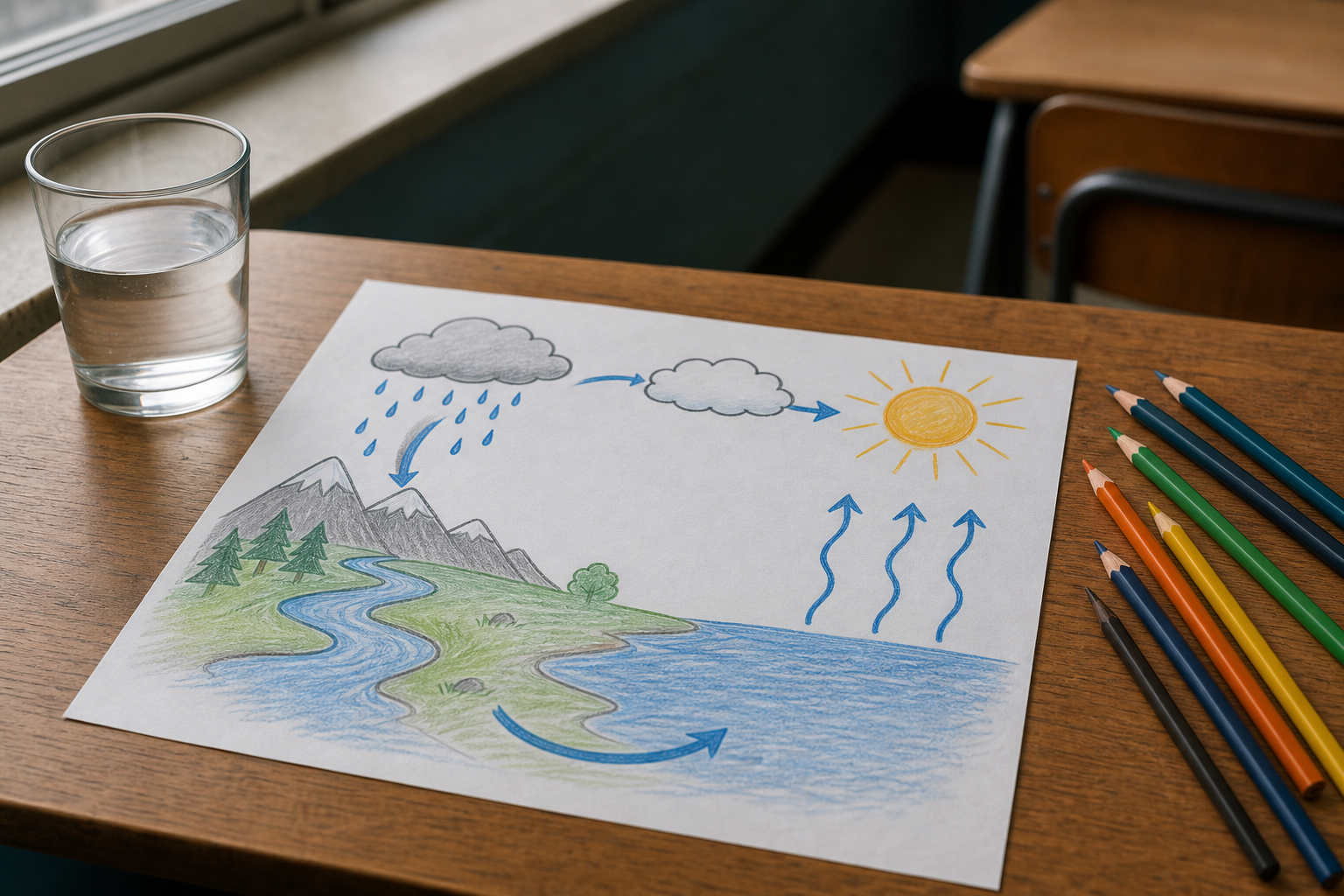 Le cycle de l'eau CE2 se comprend avec des exercices corrigés