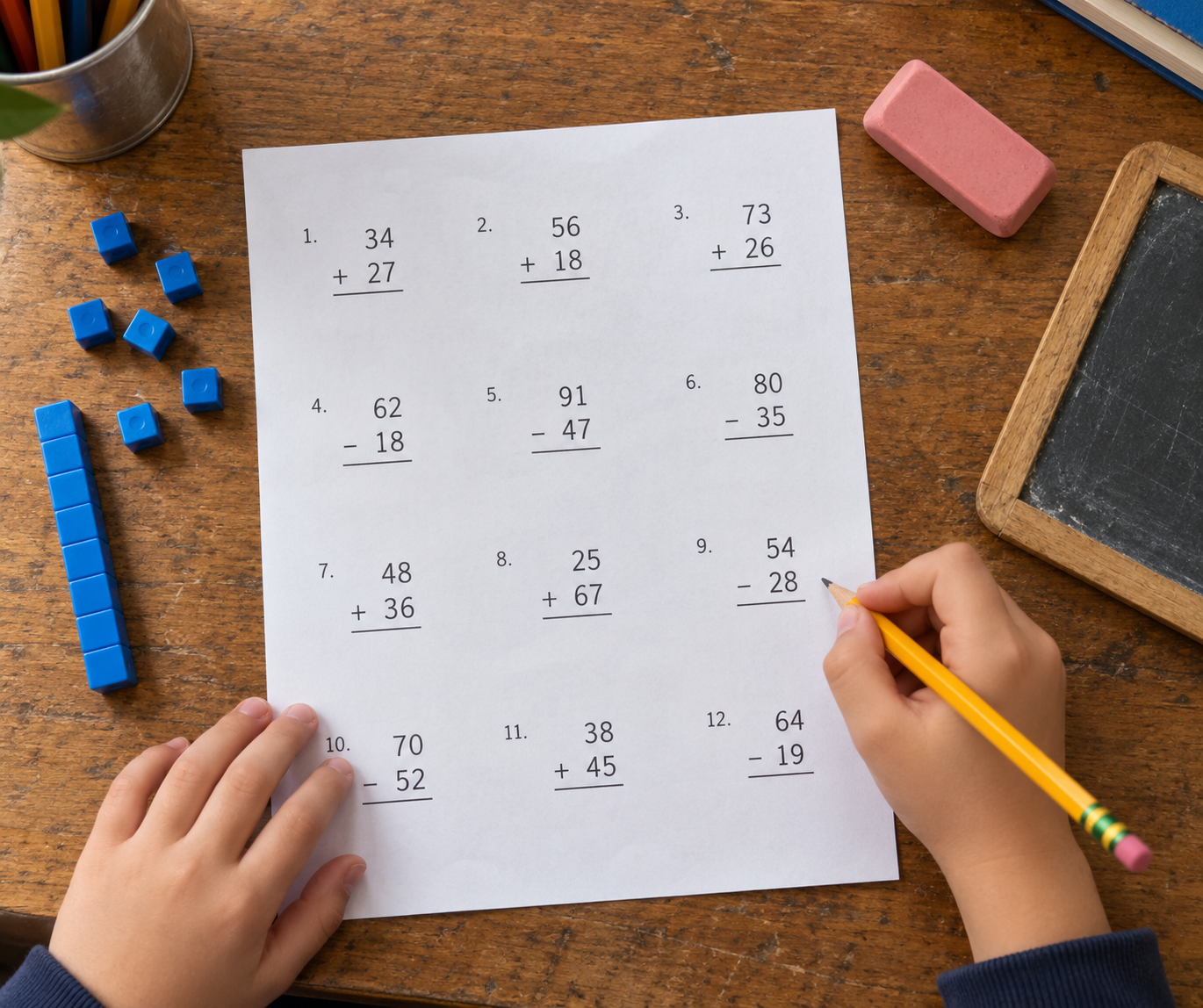 Addition et soustraction au CE2 : des exercices à imprimer avec corrigés
