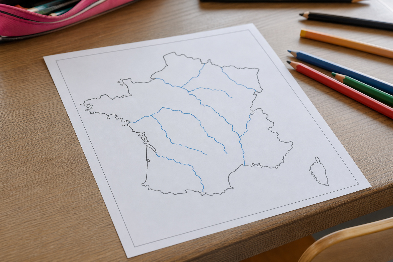 Les grands fleuves de France CM2 se repèrent sur la carte