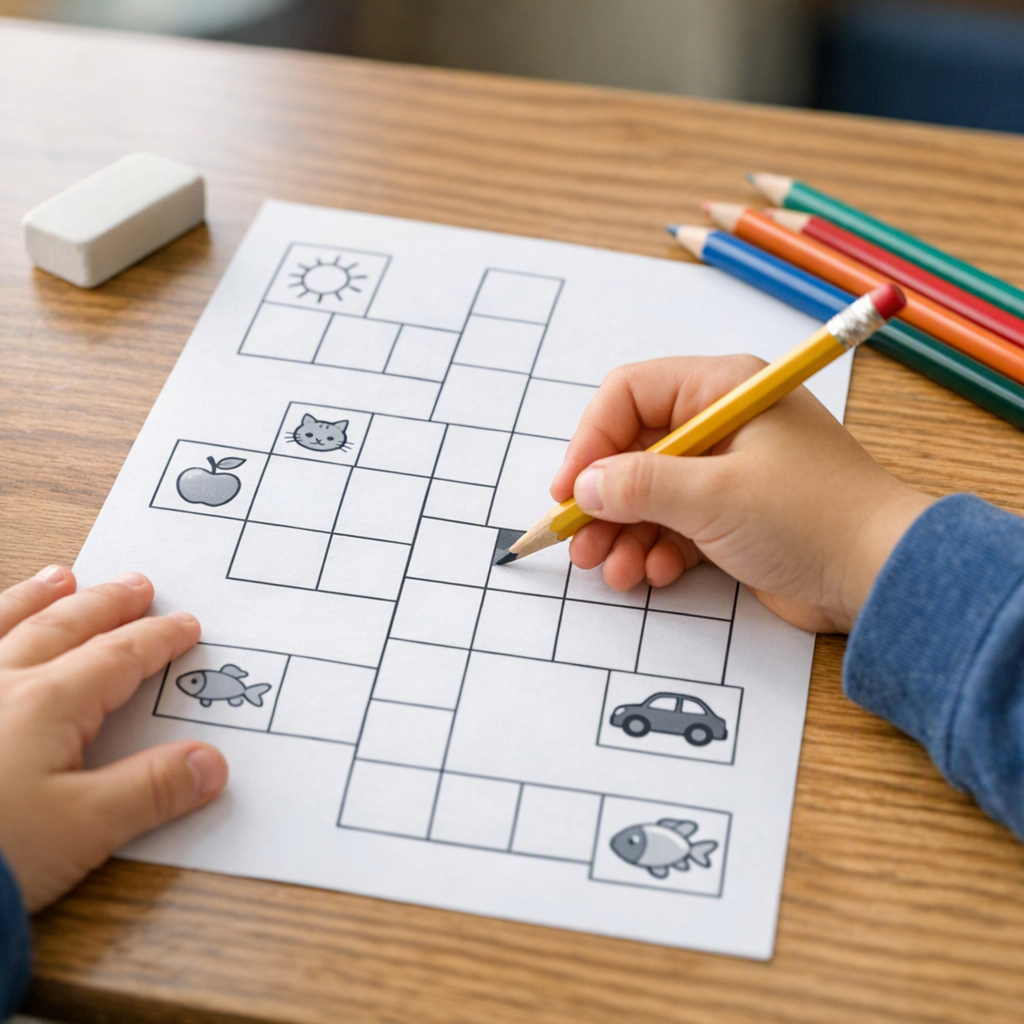 Mots croisés (CP) : cours et exercices corrigés