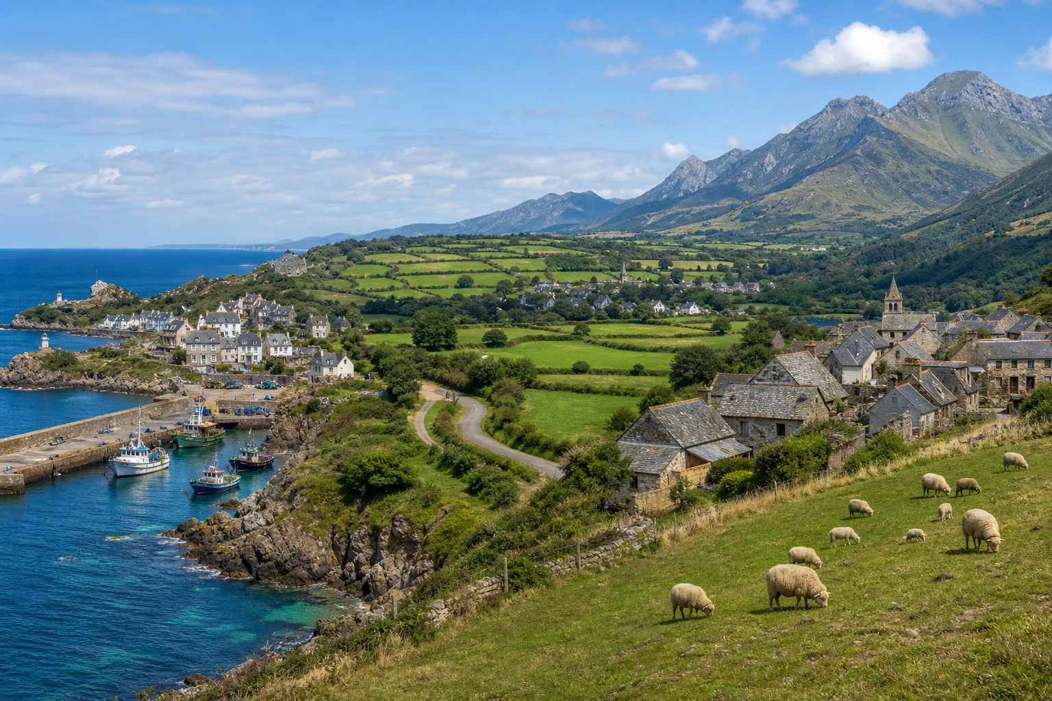 Les paysages français en CE2 : cours et exercices corrigés